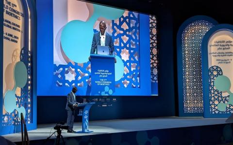 President Atuire delivering his speech