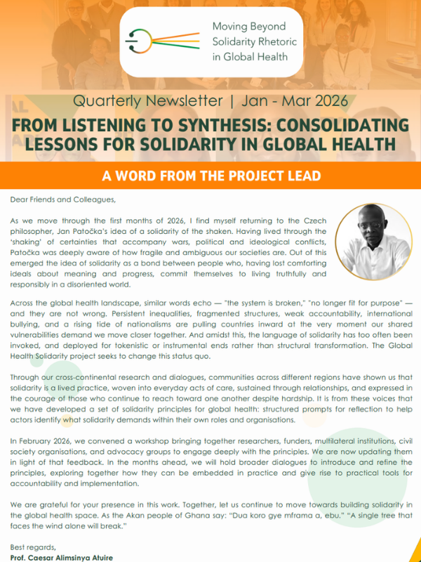 Global Health Solidarity Project Newsletter March 202